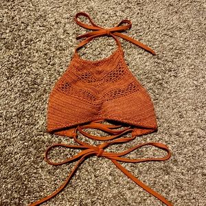 Xhilaration Orange Bathing Suit Top - Women | Color: Orange | Size: Small